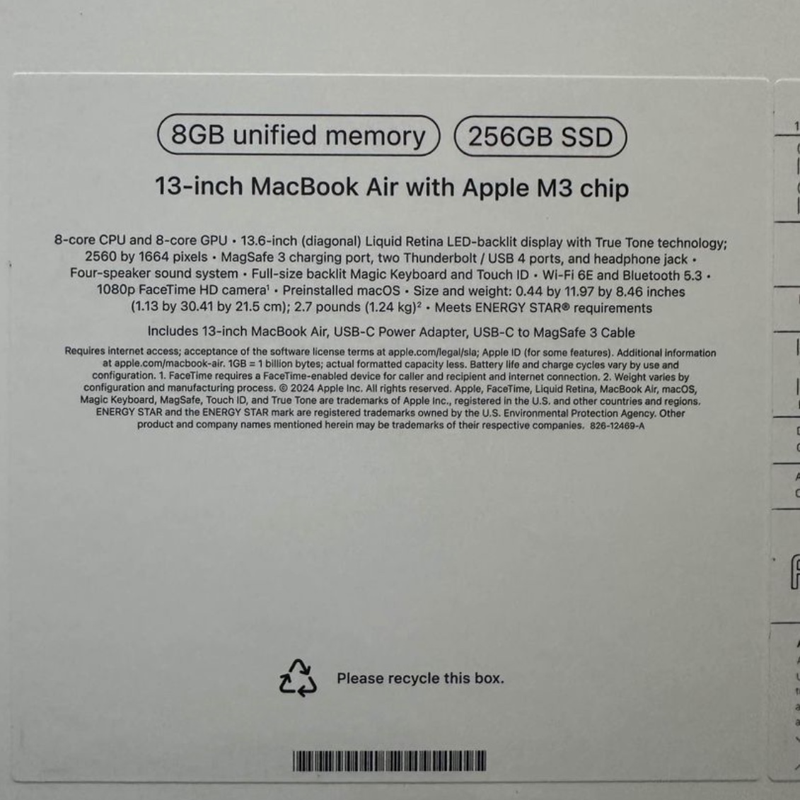 computadoras y laptops - MACBOOK AIR M3 13" 256GB 8GB RAM SELLADA 🔥🔥 1