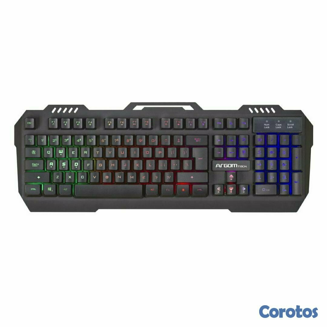 computadoras y laptops - TECLADO ARGOM COMBAT GAMING, USB, BACKLIGHT, INGLES, COLOR NEGRO (ARG-KB-2056KB)