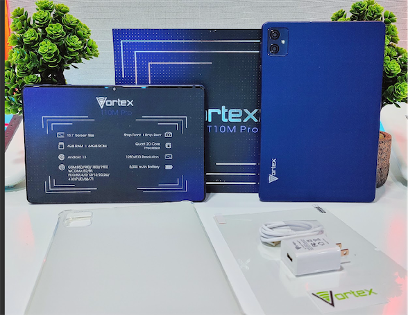 celulares y tabletas - VORTEX T10M PRO (64GB, 10.1", 4GB RAM, 4G LTE, COVER)