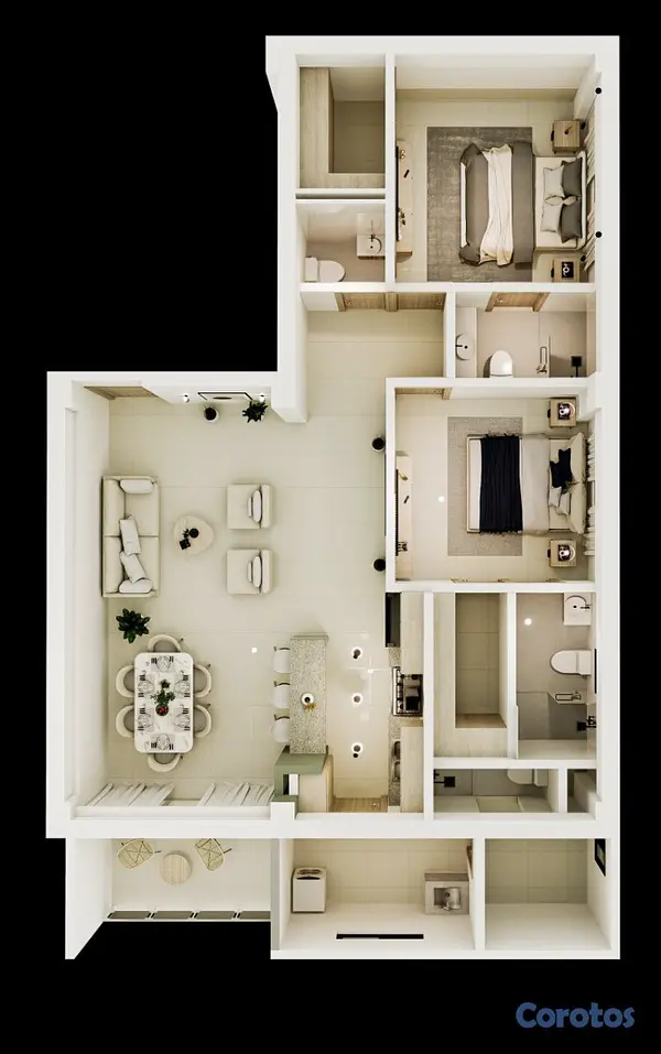 apartamentos - Apto 2A con terraza, Torre PIV , 5