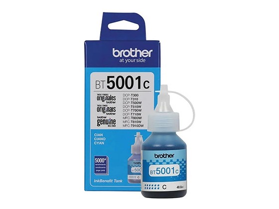 impresoras y scanners - BOTELLA DE TINTA BROTHER - BT5001C - CYAN - 48.8ML - PARA IMPRESORA DCP-T420 - T