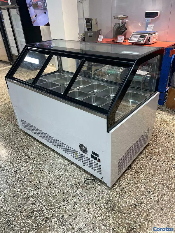 equipos profesionales - Vitrina fria freezer exhibidor para helado duro 8