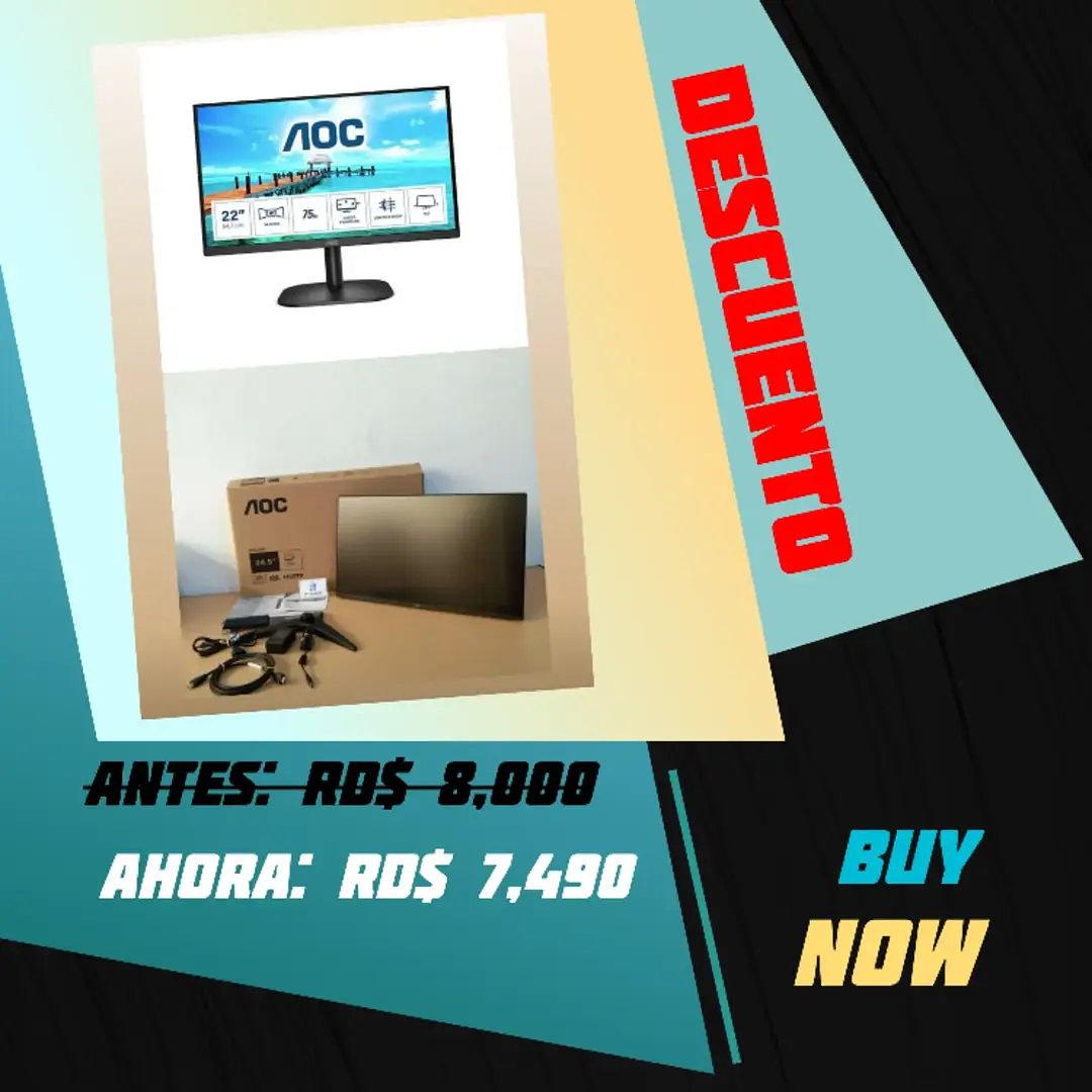 computadoras y laptops - Monitor AOC 22 pulgadas 0