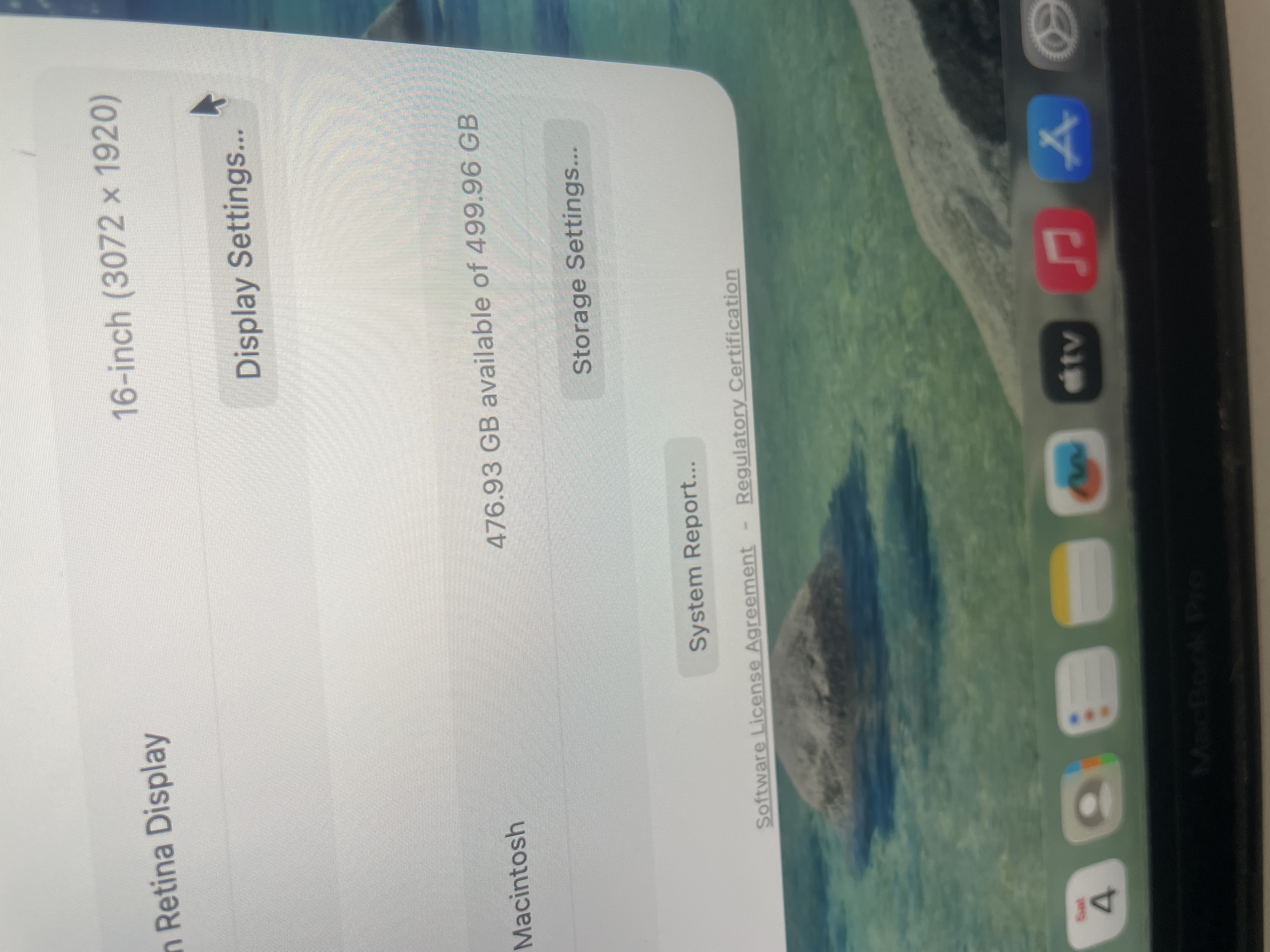 computadoras y laptops - Macbook Pro 16 2019 i7 2.6ghz, 16gb ram, 512 ssd  5