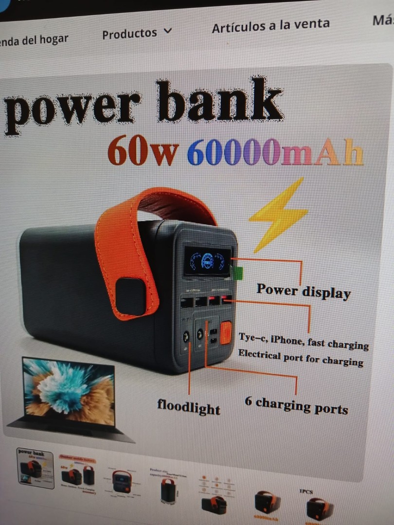 otros electronicos - Power Bank  60WM 60000mah