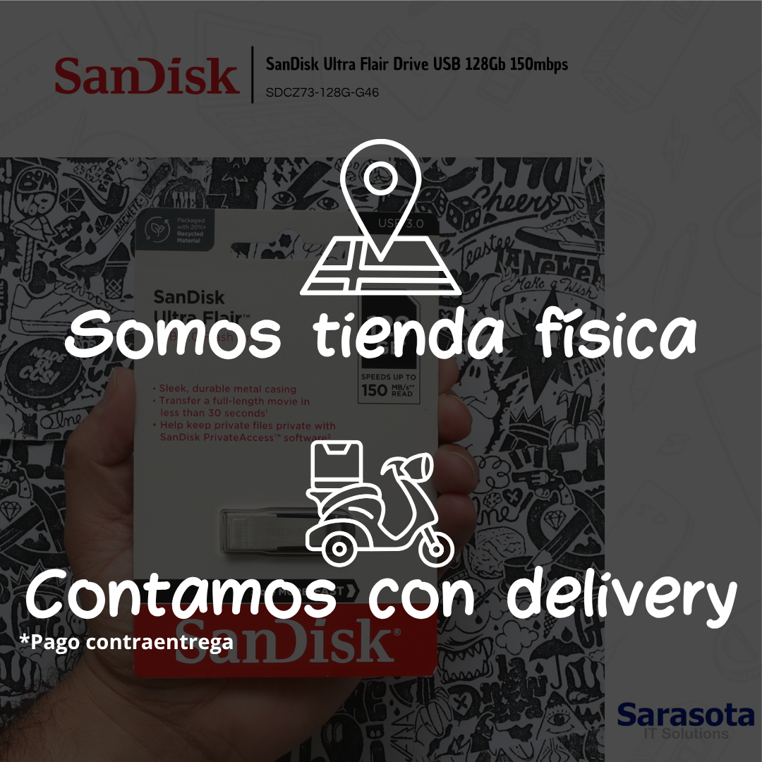 accesorios para electronica - SanDisk Ultra Flair Drive USB 128Gb 150mbps 3