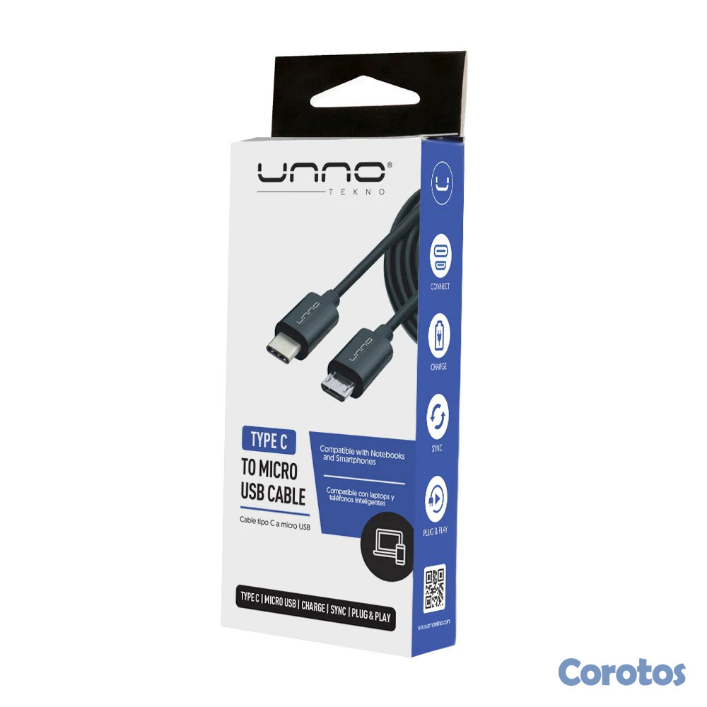 accesorios para electronica - Unno Tekno Type C a Micro USB Cable 2