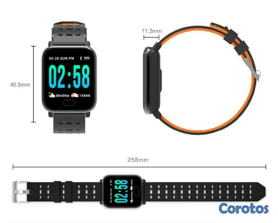 accesorios para electronica - Smartwatch fitness A6, monitorea tu salud y recibe las notificaciones de mensaje 4