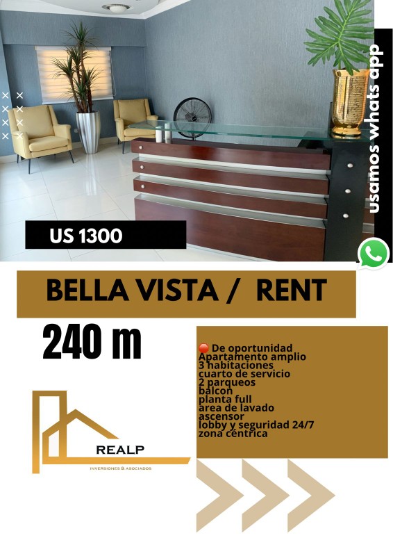 apartamentos - Apartamento amplio y céntrico bella vista
