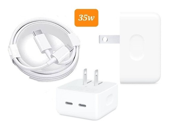 accesorios para electronica - Cargador compacto con puerto USB-C doble de 35W para iPhone 13 2