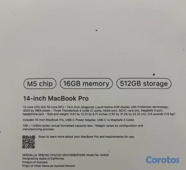 computadoras y laptops - MacBook Pro M5 14" 512GB 16GB RAM SELLADA OFERTA 🔥‼️ 2