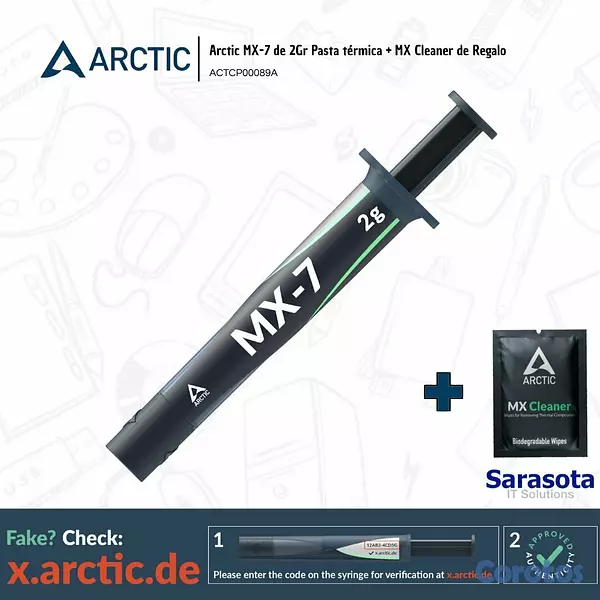 accesorios para electronica - Arctic Pasta Térmica MX-7 2gr 2