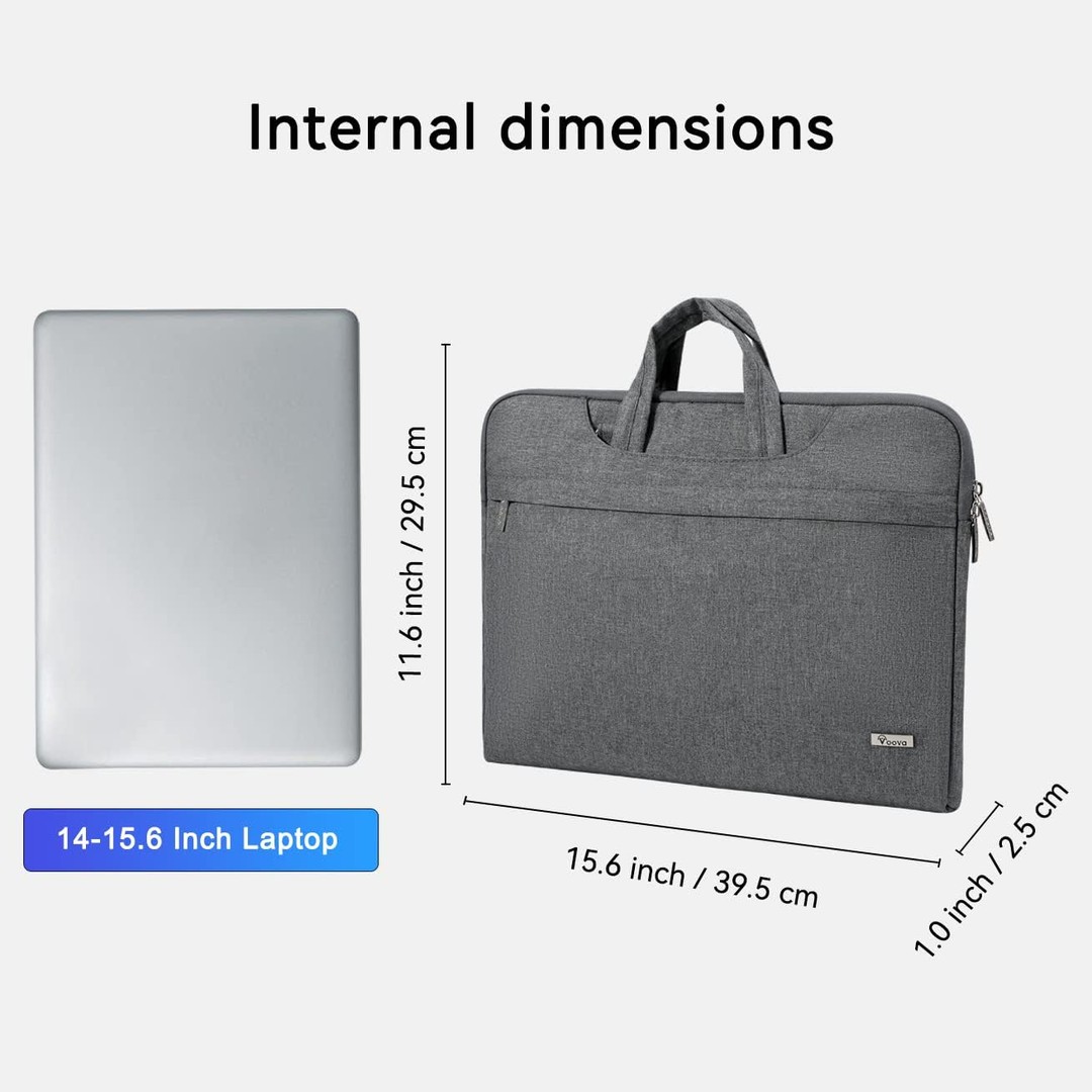 accesorios para electronica - Bolso con correa - Funda con asa - Estuche de transporte para laptop 15.6" 0
