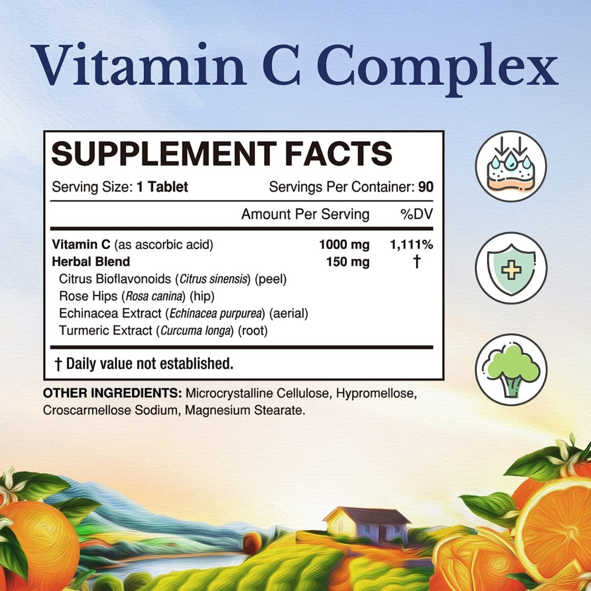 Salud y Equipamiento Médico - Vitamina C Vitalitown 90caps - Uni - Unidad A $1805 1