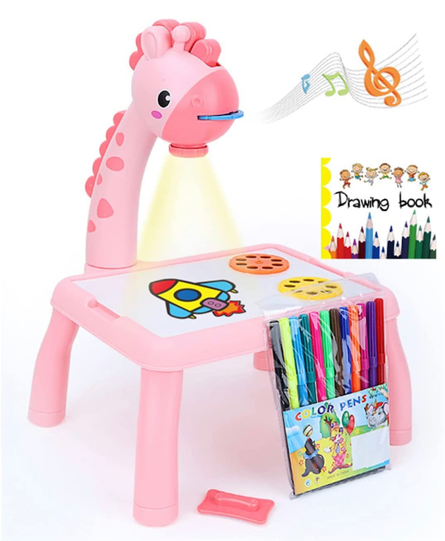 juguetes - Proyector de dibujo para niños incluye 12 colores 1 libro 24 diseños Nuevos