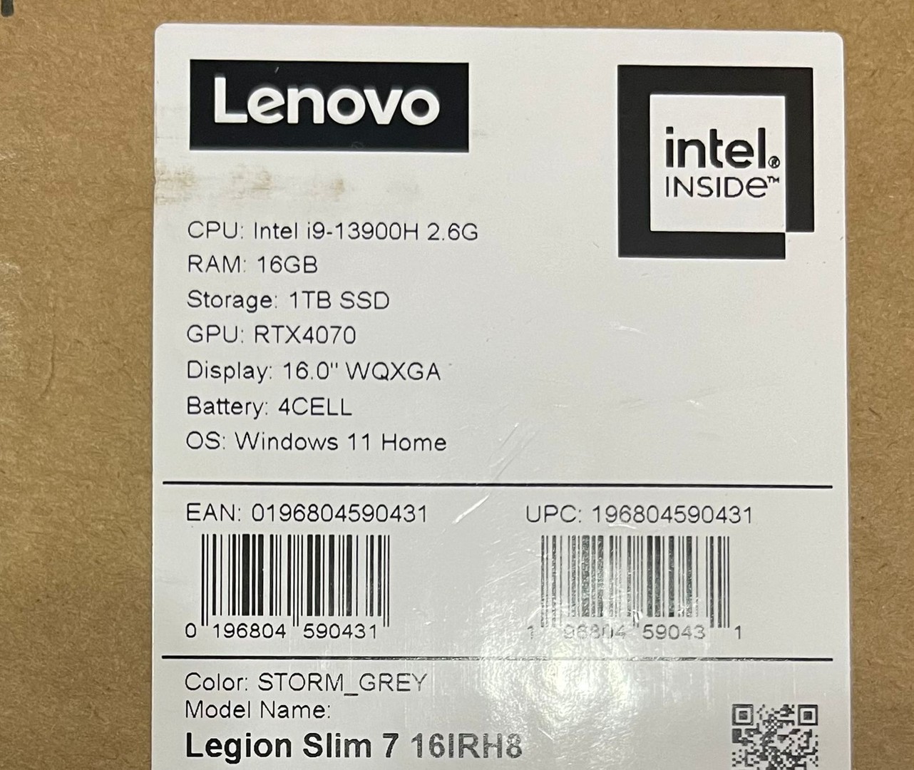 computadoras y laptops - LENOVO LEGION SLIM 7 /INTELCORE i9/ 1TB SSD/ 16GB RAM/ RTX4070/ 16-INCH 3