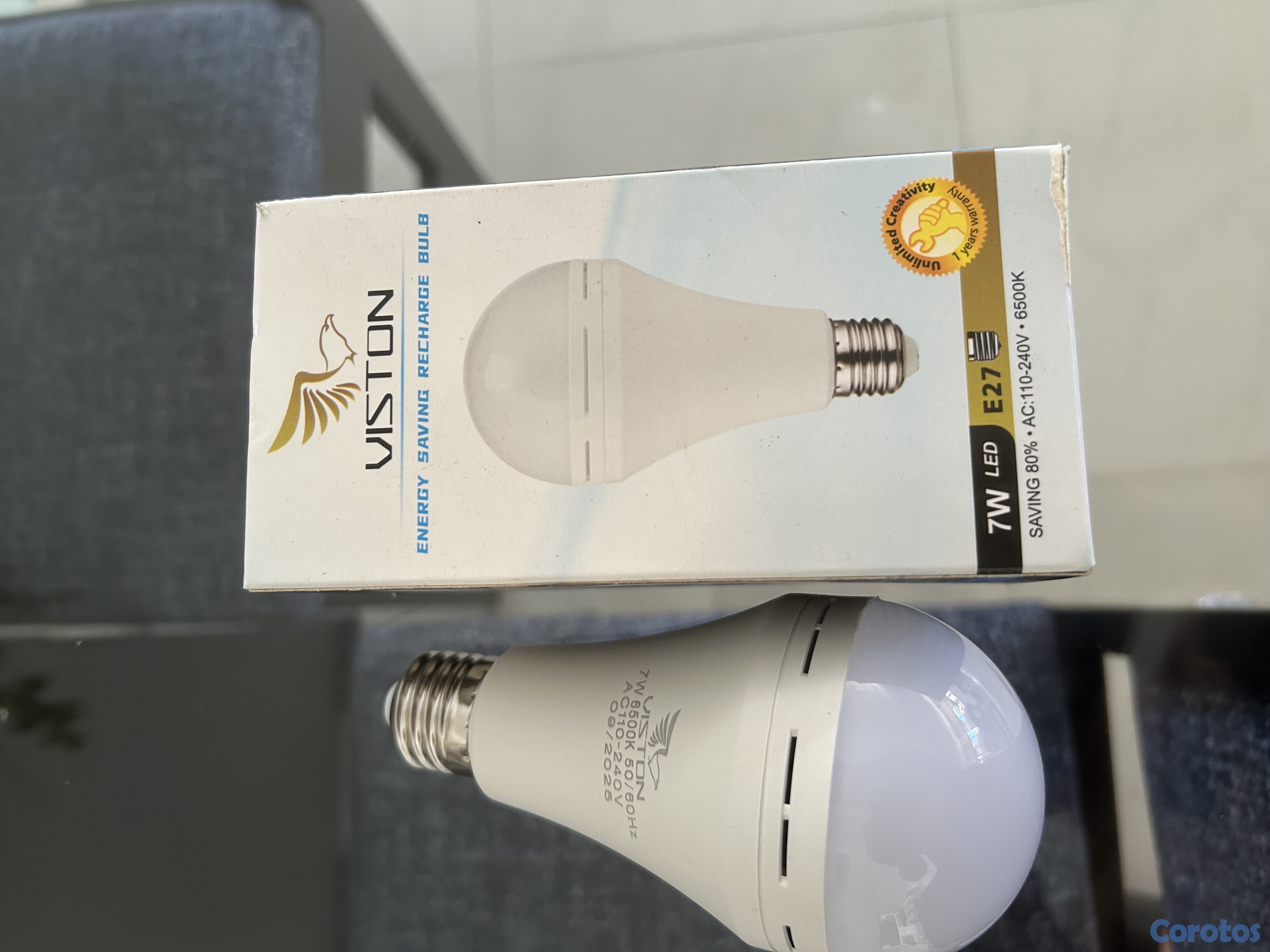 otros electronicos - Bombillo recargable. Excelente calidad. Duración de más de 4 horas,  1