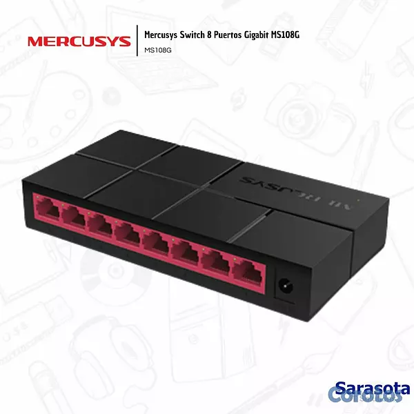accesorios para electronica - Mercusys Switch 8 Puertos MS108G 3