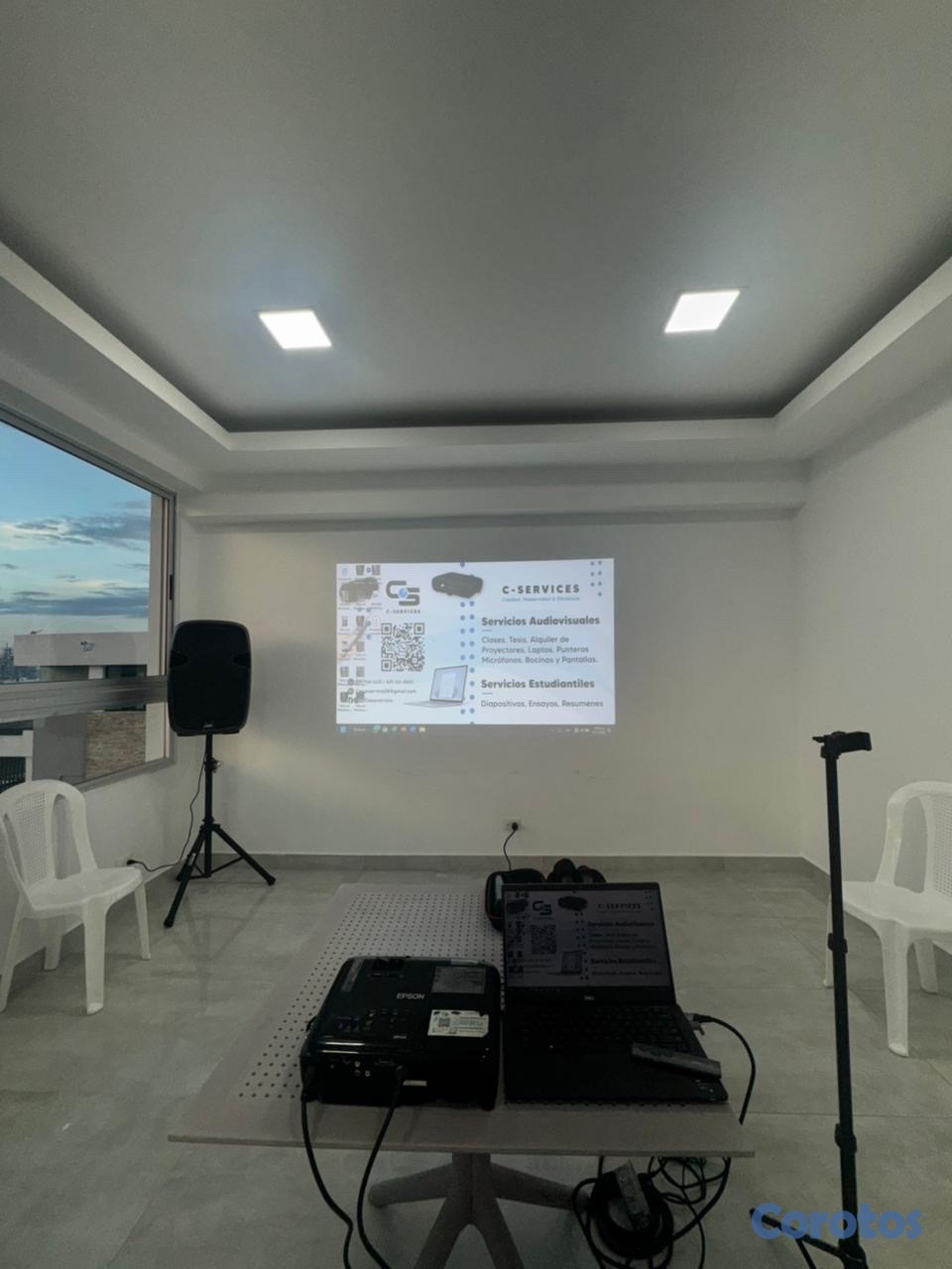 otros electronicos - Proyector, pantalla, bocina, micrófonos para taller o eventos en alquiler 5