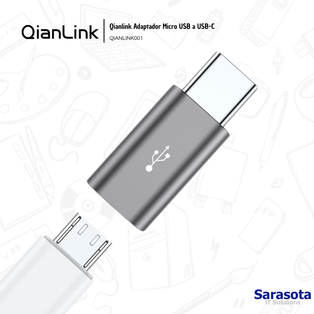 accesorios para electronica - Adaptador de microUSB a USB-C marca Qianlink 1