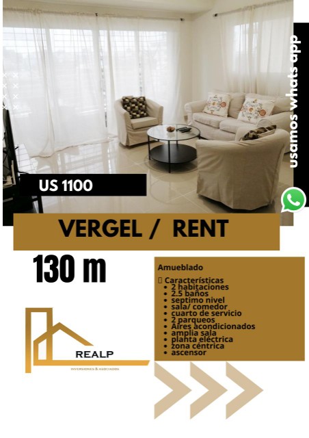 apartamentos - Apartamento amueblado vergel 3hab