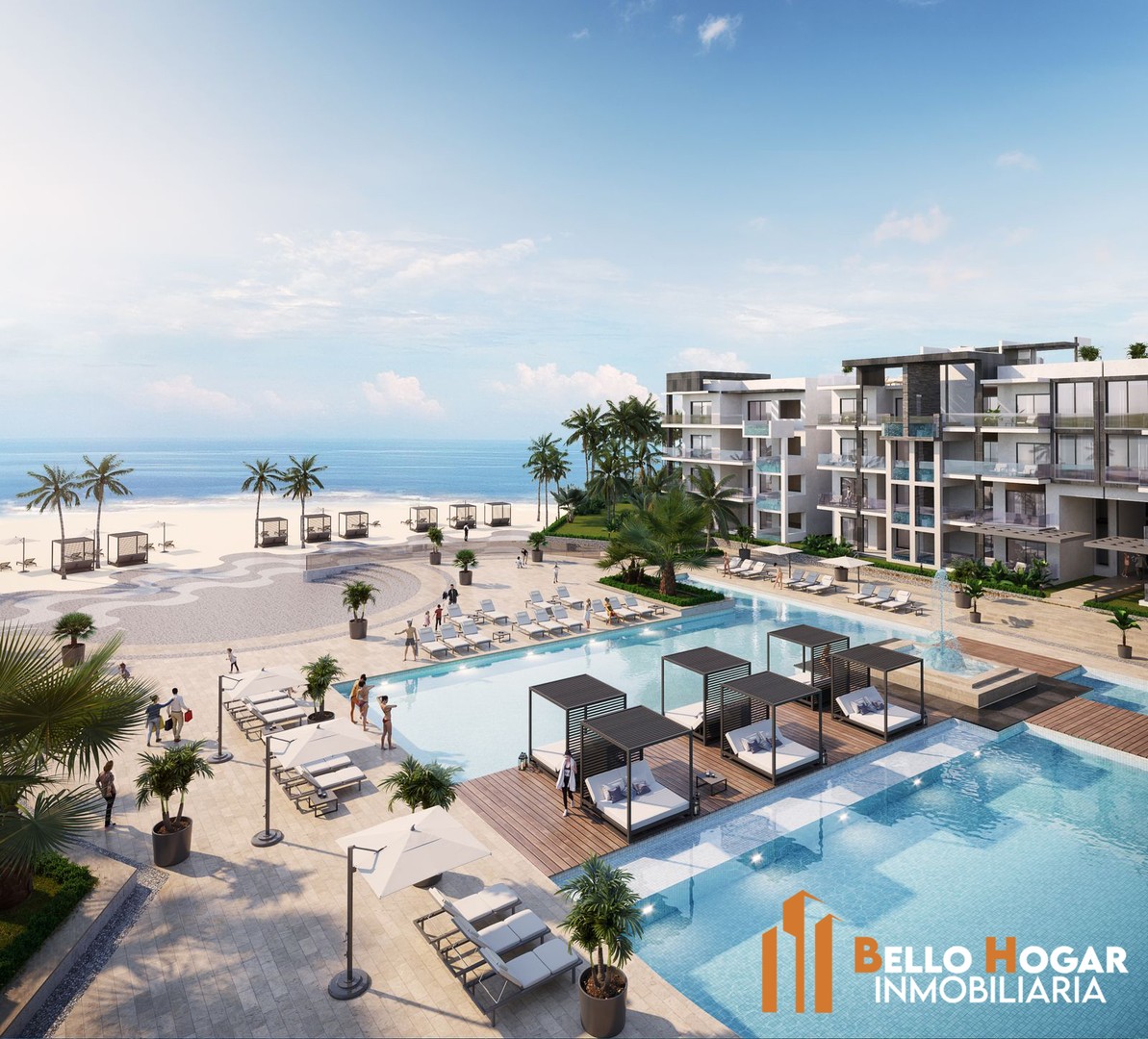 apartamentos - En bávaro Punta cana, primera línea de playa tenemos nuestro proyecto OCEAN BAY 