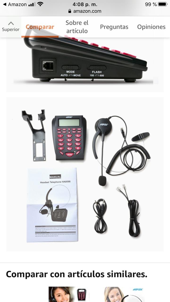 otros electronicos - Teléfono Mono auricular para Call Center  1
