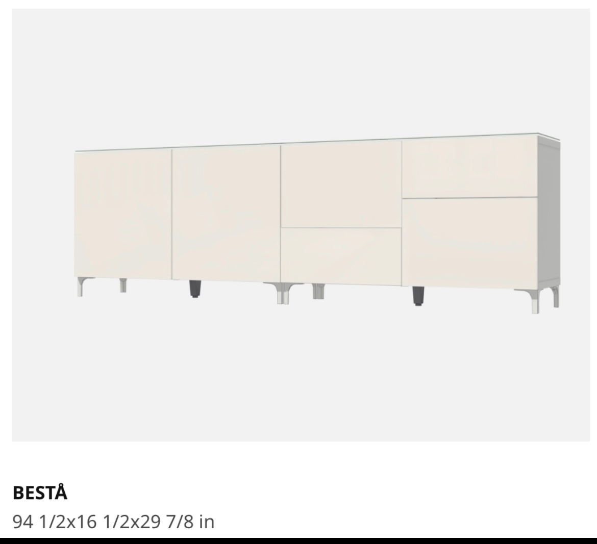 muebles y colchones - Credenza BESTA IKea estantería. 0