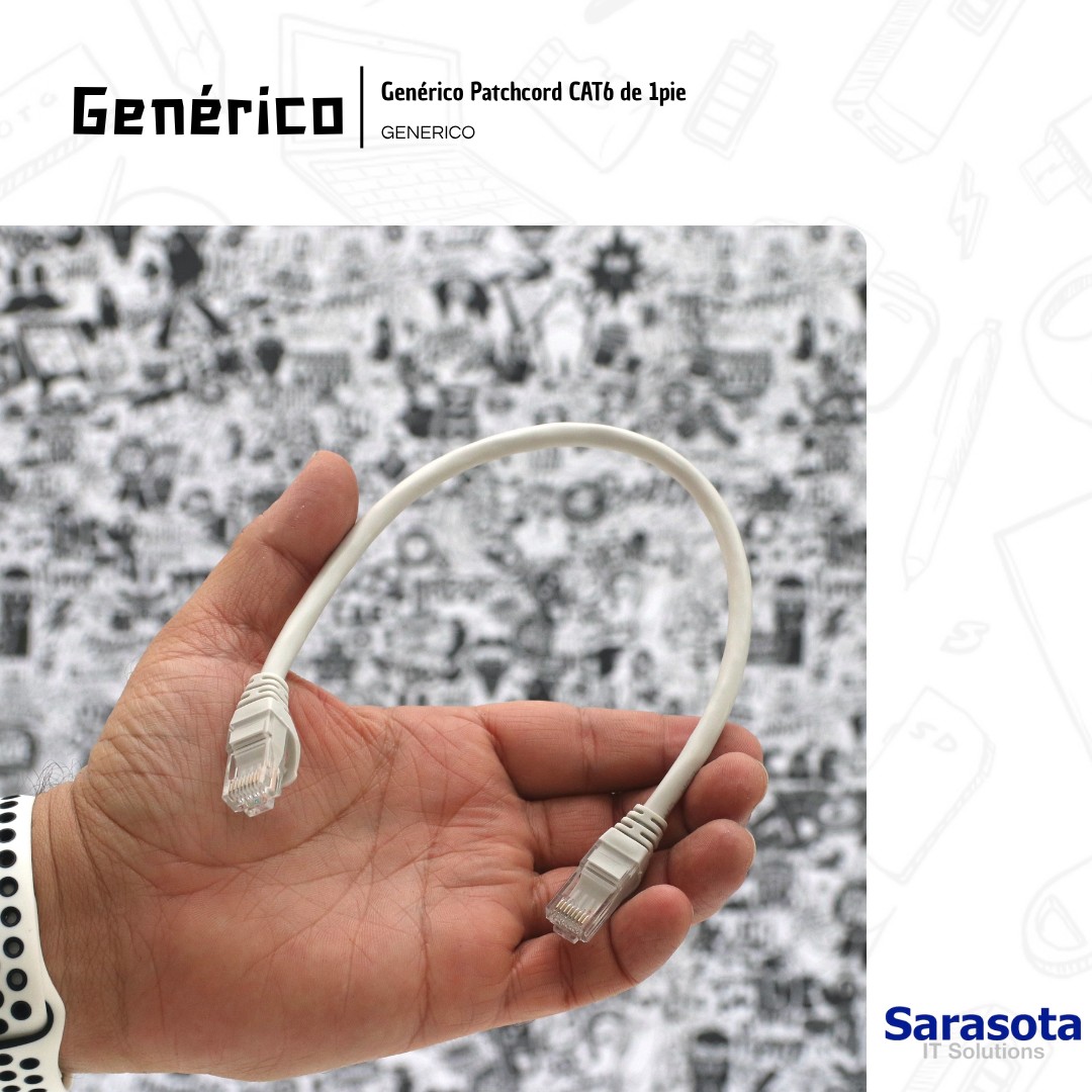 accesorios para electronica - Patch Cord RJ45 CAT6 de 1 pie 1
