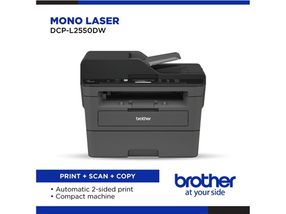 impresoras y scanners - MULTIFUNCIONAL LASER  BROTHER BLANCO/NEGRO  DCPL2550DW  ESCANER, COPIADORA,IMPRI