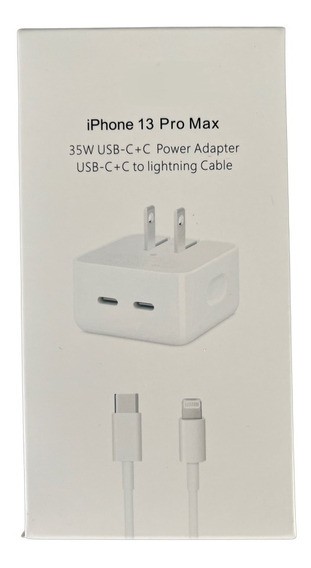 accesorios para electronica - Cargador compacto con puerto USB-C doble de 35W para iPhone 13 2