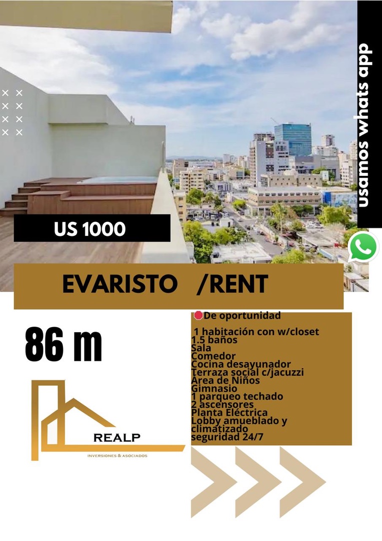 apartamentos - Apartamento amoblado Evaristo 0