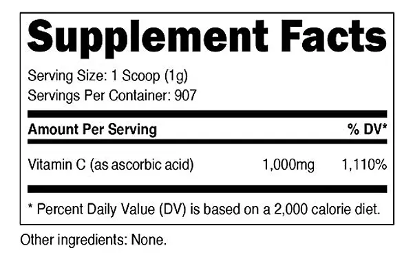Salud y Equipamiento Médico - Polvo De Acido Ascorbico Puro Vitamina C 5