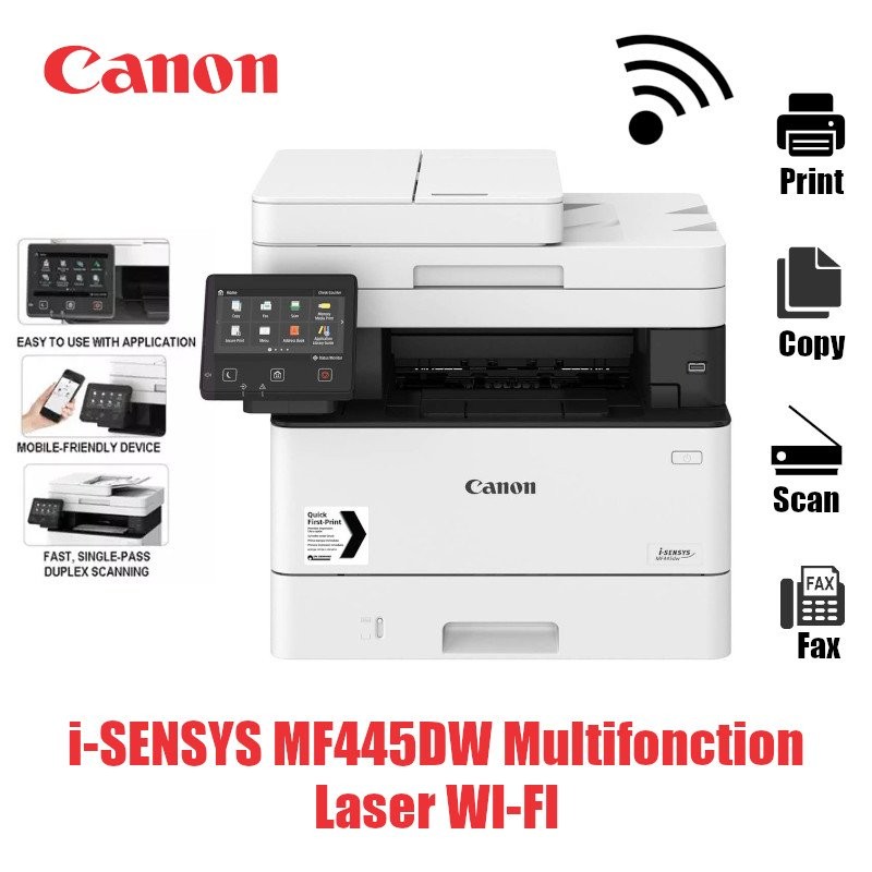 impresoras y scanners - MULTIFUNCION LASER CANON.MFP-455DW,IMPRESORA,SCANER,COPIA,Wi-Fi,DUPLEX 