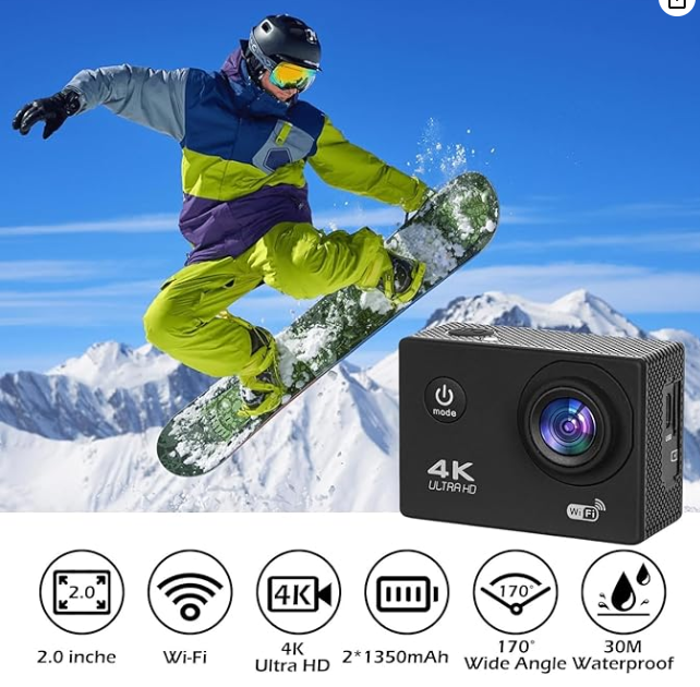 accesorios para electronica -  Cámara de Acción 4K Ultra HD