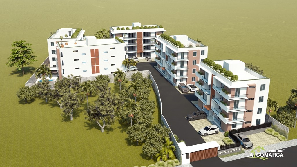apartamentos - Apartamento en Plano con Piscina Residencial Cerrado en Santiago  6
