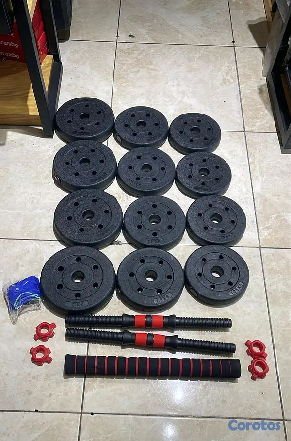 Artículos Deportivos - 🏋️‍♂️🔥 Kit de Mancuernas Ajustables 20KG – RD$2,390 🔥🏋️‍♂️ 4