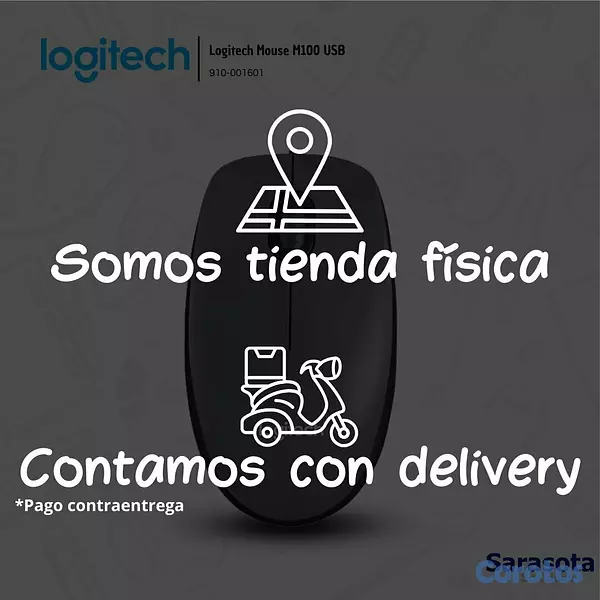accesorios para electronica -  Logitech Mouse M100 USB (910-001601) 2