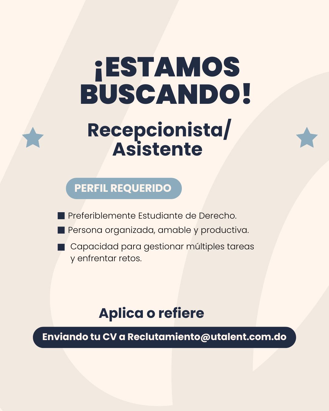 empleos disponibles - Se Busca Recepcionista / Asistente
