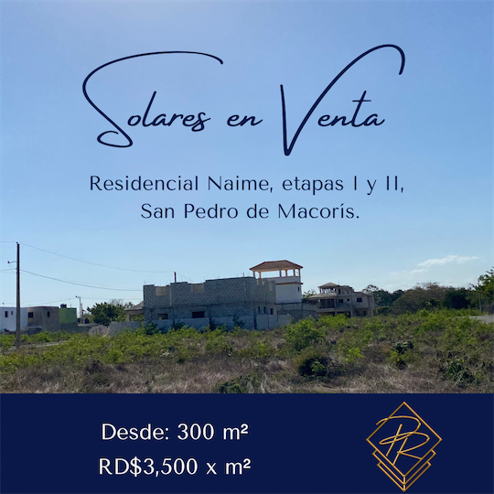solares y terrenos - Solares en Venta en Residencial Naime III, San Pedro de Macorís.
