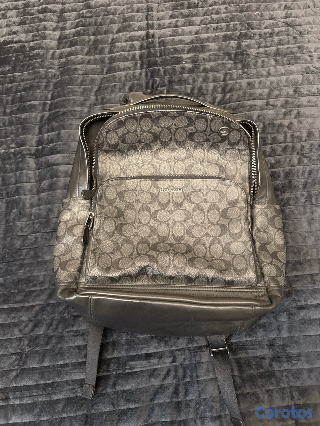 carteras y maletas - Mochila Coach Negra, Precio Negociable 1