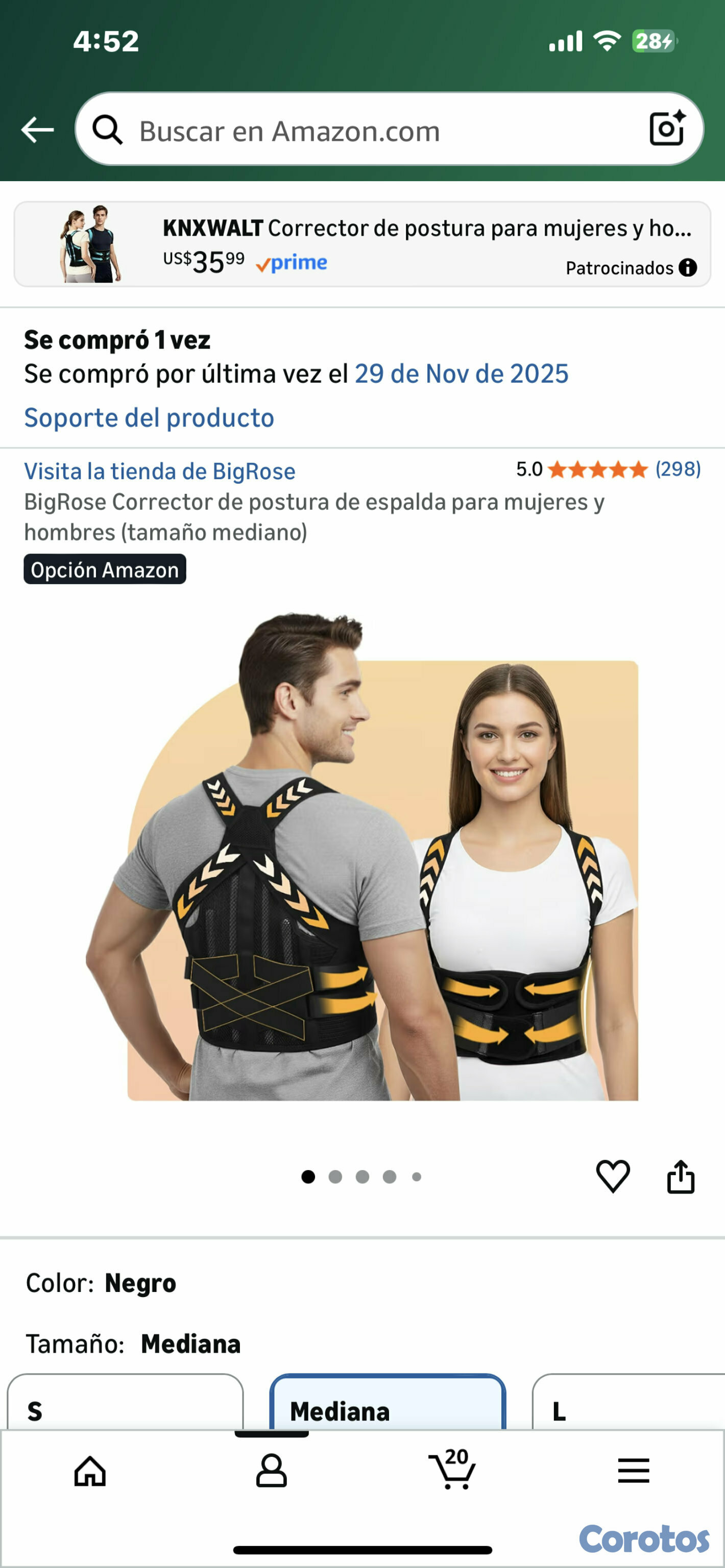 salud y belleza - corrector de postura 