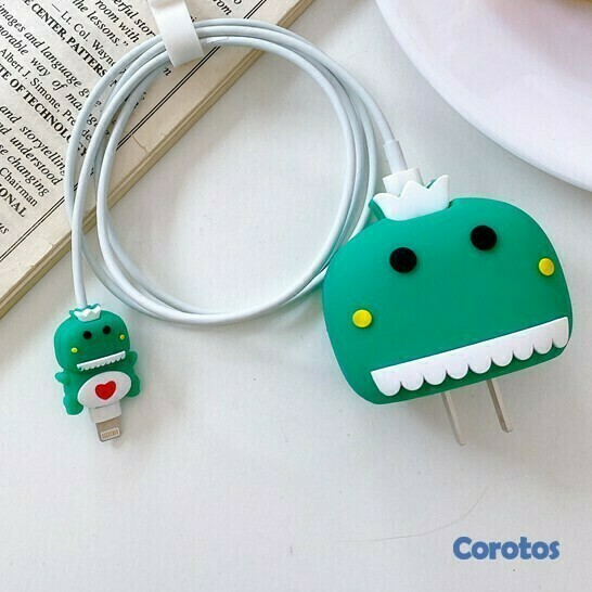 otros electronicos - Protector para cargador iphone tipo c de dibujos animados 6