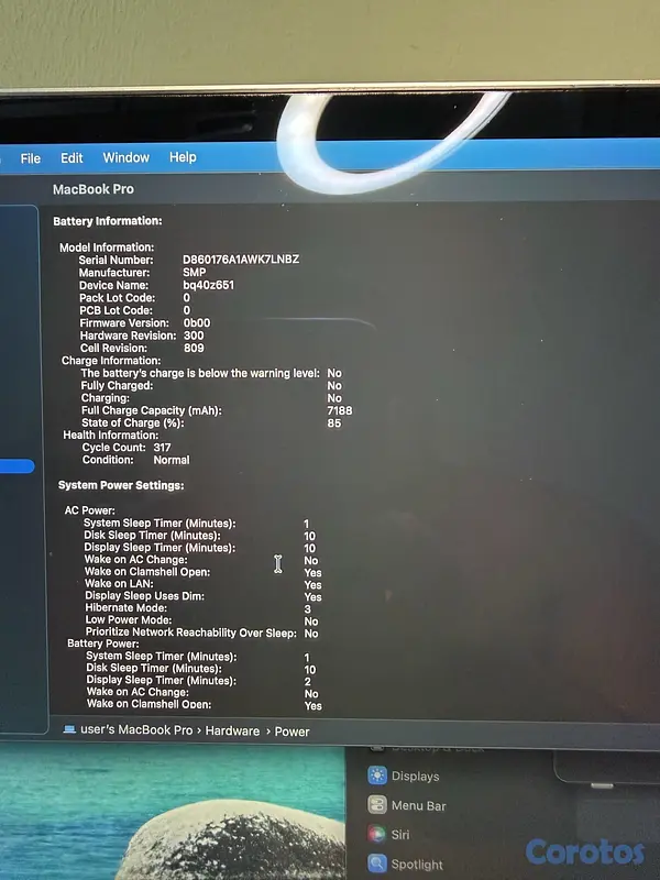 computadoras y laptops - MacBook Pro 2019 16-Inch i7/16GB/512 último IOS NO NEGOCIABLE NO CAMBIOS  5
