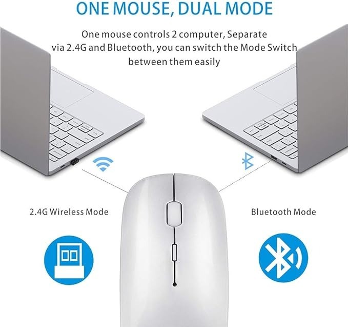 otros electronicos - Mouse inalámbrico Bluetooth recargable con Leds RGB 2