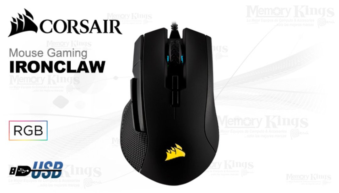 computadoras y laptops - MOUSE CORSAIR HARPOON PRO GAMING, OPTICO USB, 6 BOTONES PROGRAMABLE, VELOCIDAD 1