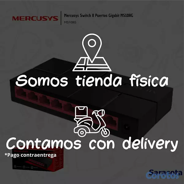 accesorios para electronica - Mercusys Switch 8 Puertos MS108G 2
