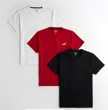 ropa para hombre - Paquete  de 3 T-shirt Hollister