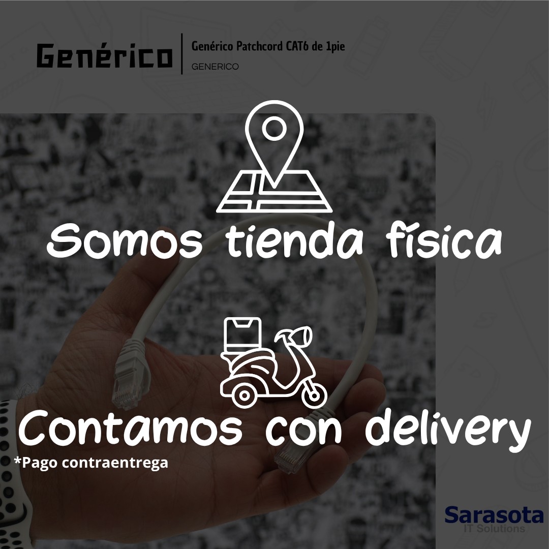 accesorios para electronica - Patch Cord RJ45 CAT6 de 1 pie 3