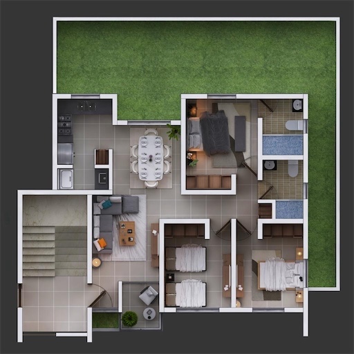 apartamentos - Proyecto De Apartamentos con Áreas sociales en Gurabo. 7